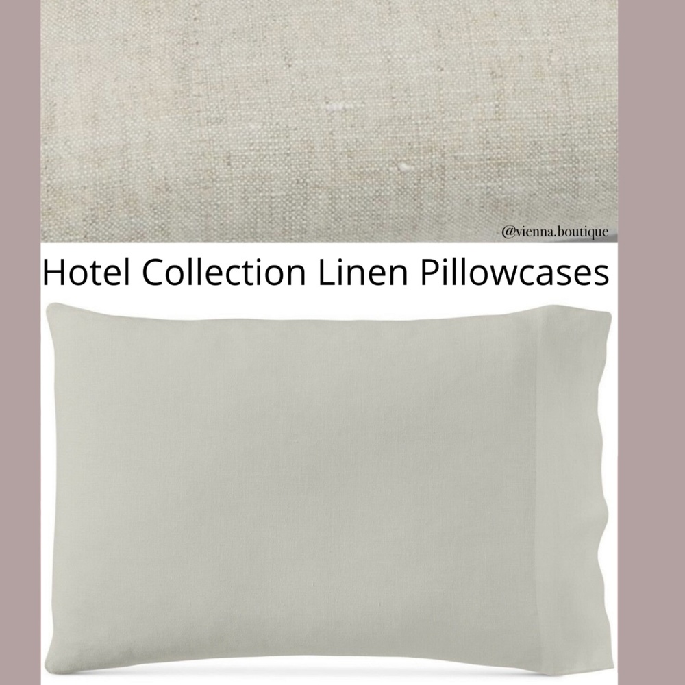 NIB Hotel Collection Linen Dye ( 2 ) King Pillowcases in Beige‎ - Picture 11 of 11